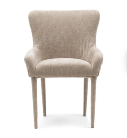 Rivièra Maison Eetkamerstoel met armleuning Corvara, Beige