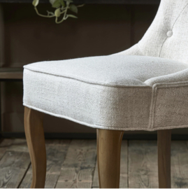 Riviera Maison George Dining Chair rich tweed antique white