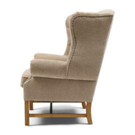 Riviera Maison Franklin Park Wing Chair, Montmartre Weave, Natural Linen