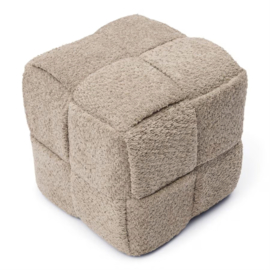 Rivièra Maison Qbic Poef 40×45 Soft Walnut