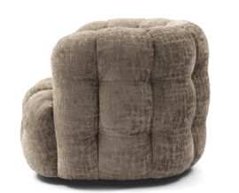 Riviera Maison Arosa Swivel Draaifauteuil Chenille Taupe