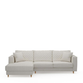 Rivièra Maison Kendall Sofa with Chaise Longue Left, oxford weave, alaskan white