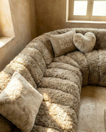 Riviera Maison Dazzle Corner Sofa Poodle Weave Raccoon