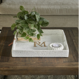 Riviera Maison RM Monogram Dienblad wit 50x50 cm