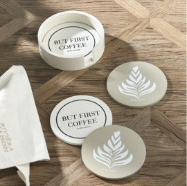 Rivièra Maison But First Coffee Coasters 4 pieces