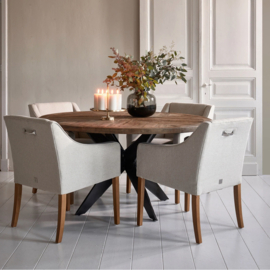 Riviera Maison Savile Row Dining Arm Chair Flanders Flax