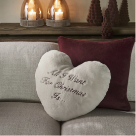 Riviera maison Christmas Wish Heart Box Pillow PRE ORDER