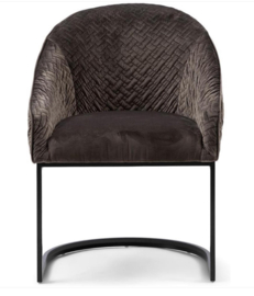 Riviera Maison Lincoln Dining Arm Chair velvet anthracite