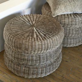 Riviera Maison Rustic Rattan Macaron Footstool