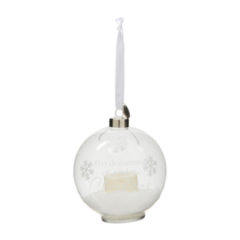 Riviera Maison White Christmas LED Ornament Dia 10 PRE ORDER