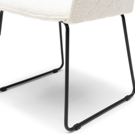 Frisco Drive Dining Armchair, Peluche Bouclé Simply White