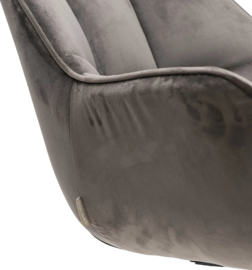 Riviera Maison Carnaby DAC Draaibare Eetkamerstoel Anthracite Velvet
