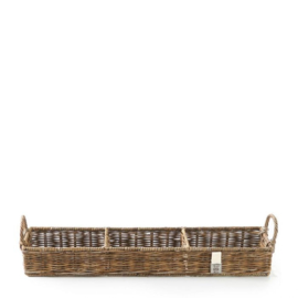 Rustic Rattan Rectangular Basket