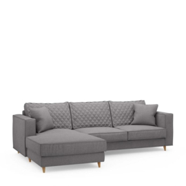 Rivièra Maison Kendall Sofa with Chaise Longue Right, washed cotton, stone
