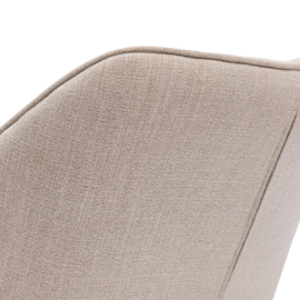 Carnaby Dining Armchair Turning Leg, Mouliné Linen