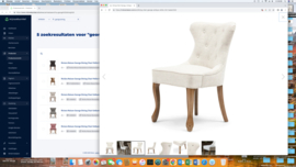 Riviera Maison George Dining Chair rich tweed antique white