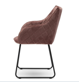 Riviera Maison Frisco Drive Dining Armchair Eetkamerstoel velvet rosa stain