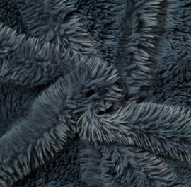 Rivièra Maison Fall Faux Fur Throw Blue 170x130 cm