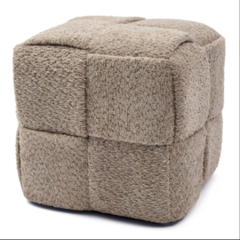Rivièra Maison Qbic Poef 40×45 Soft Walnut