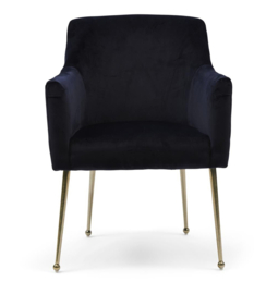 The Smith Dining Armchair Velvet III Indigo