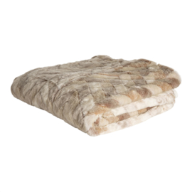 PTMD Geraldine Brown artificial fur plaid rectangle S