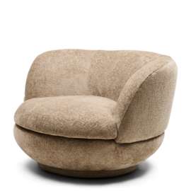 Credo Swivel Club Chair, Mélange Weave  Wheat