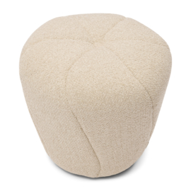 Perruche Stool, Peluche Bouclé Natural Grey