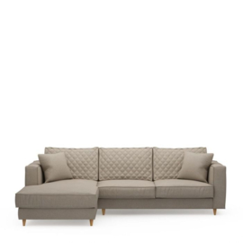 Kendall Sofa With Chaise Longue Left, oxford weave, anvers flax