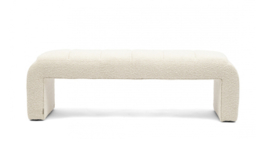 Rivièra Maison Eetkamerbank Brera White Sand, Bouclé