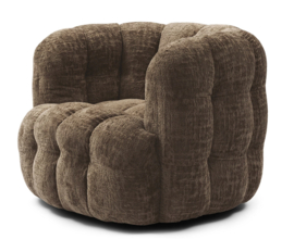 Riviera Maison Arosa Swivel DraaiFauteuil, Bruin