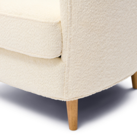 Rue Royale Armchair, Manhattan Weave Ivory White