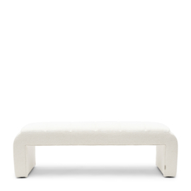 Riviera Maison Brera Bench, Peluche Bouclé Simply White