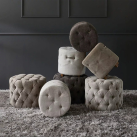 Riviera Maison Bowery Footstool Melting Silver