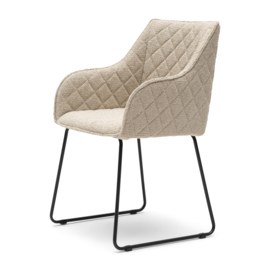 Frisco Drive Dining Armchair, Peluche Bouclé Natural Grey