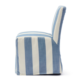 Firenze Dining Chair Loose Cover With Wheels, Striped Linen