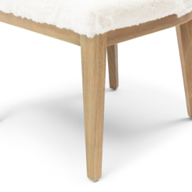 Riviera Maison Whistler Dining Chair Faux Fur, Snow