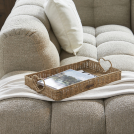 Rivièra Maison Rustic Rattan Happy Heart Tray 51x30