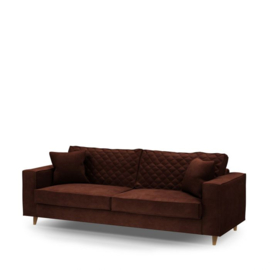 Rivièra Maison Kendall Sofa 3,5 Seater, velvet, chestnut