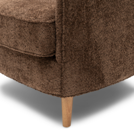 Rue Royale Armchair, Manhattan Weave Umber Brown