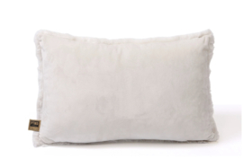 PTMD Linde Cream Faux Fur Cushion rectangle