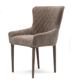Rivièra Maison Eetkamerstoel met armleuning Corvara, Taupe
