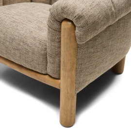 Rafal Lounge Armchair, Two-Tone Weave Light Brown