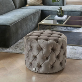 Rivièra Maison Opera Footstool Velvet Anthracite