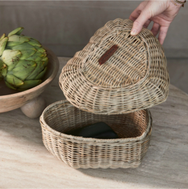 Riviera Maison Rustic Rattan Heart Storage Jar