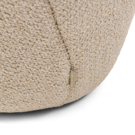 Perruche Stool, Peluche Bouclé Natural Grey