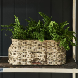 Rustic Rattan Bow Planter Oval