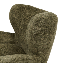 Riviera Maison Courchevel Wing Chair Vintage Velvet Forest Green