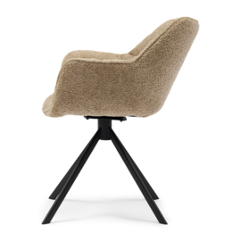 Rivièra Maison Carnaby Soft Walnut Draaibare Eetkamerstoel