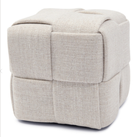 Rivièra Maison Qbic Poef 40×45 Antique White