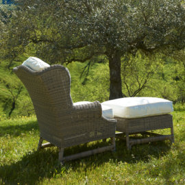 Rivièra Maison Nicolas Outdoor Footstool Pillow, cotton